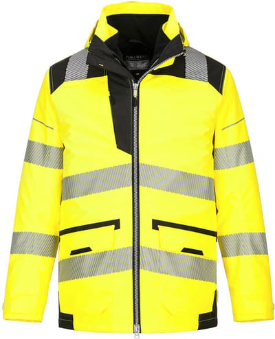 Portwest PW3 Hi-Vis ademend 5-in-1 Jack PW367 - Geel/Zwart - XXL