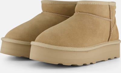 S.Oliver Plateau Gevoerde boots beige Suede - Dames - Maat 37