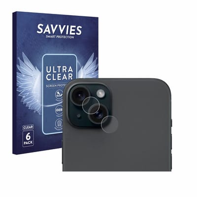 Savvies - Screenprotector voor Apple iPhone 15 Plus (ALLEEN Camera Lens) - Folie Beschermfolie transparant 6 Stuks