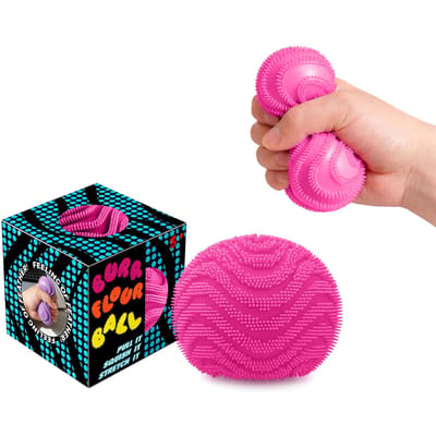 3 Kleuren Pluizenbol Sensorisch Knijpspeeltje Sensorisch Knijpspeeltje Wondergolven Gestructureerde Stressverlichtende Fidget Bal Voor Volwassenen Kinderen