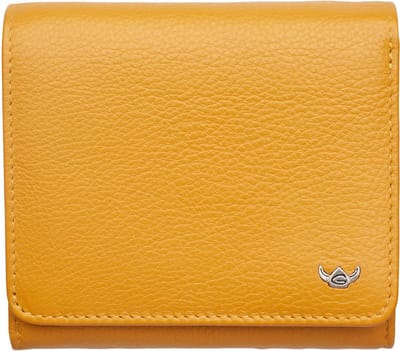 Golden Head Leren portemonnee Madrid RFID Protect RV-Börse 3335 Senfgelb mosterdgeel