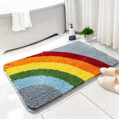 Cartoon Imitatie Kasjmier Vloermat Badkamer Absorberend Toiletdeur Entree Antislip Mat Slaapkamer Tapijt Deurmat Vloermat Huishoudelijk 40 * 60 thickened (imitation cashmere)