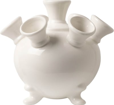 Tulpenvaas - 18 cm - Tulpenvaas wit - Holland souvenir - typisch Nederlands - cadeau voor vrouw - cadeau moeder