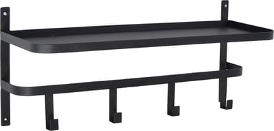 LOFT42 Shelf Kapstok - Zwart – Metaal – 4 haken