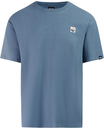 Protest PRTEdding - T-shirt Heren - Loose fit - Blauw