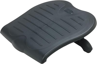 Voetensteun Bureau - Ondersteunende Voetenbank - Comfortabel Zitten - Verstelbare Kantelhoek - 45 cm x 35 cm - Zwart