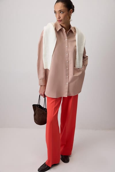 Touché Privé - Relaxed-fit blouse - Beige - Dames