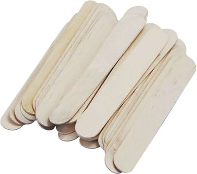 Rayher hobby beige ijsstokjes knutselhoutjes - 36x - 15 x 2 cm - knutselstokjes - houtjes