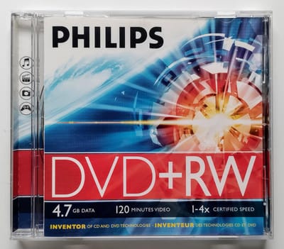 Philips DVD+RW 4.7GB 1-4x 120 min video