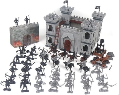 Speelgoedsoldaten - Actiefiguren Ridders - Fantasie Spel - DIY Kasteel Model - 104 Delen - Assorti