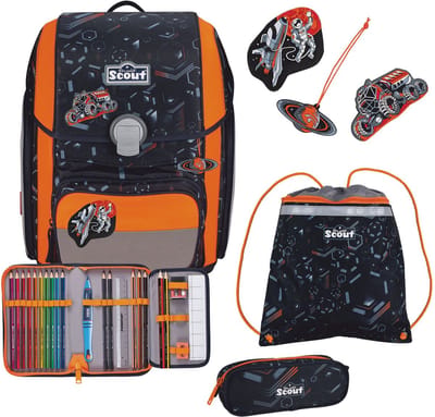 Scout Schooltas Basic Genius Set 4-delig Space Data Zwart