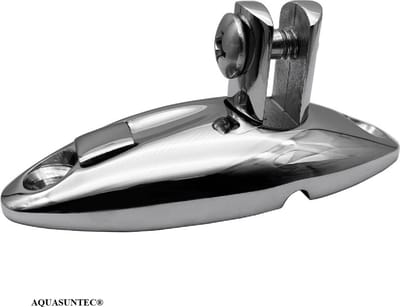 RVS 316 Dekbeugel 360° Draaibaar | Hoogglans | Biminitop Beugel | Boot | Rail Montage | 92 mm | 1 stuk
