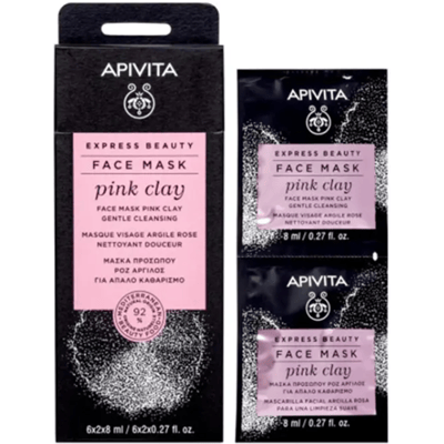 APIVITA Roze Klei Masker 12 x 8 ml