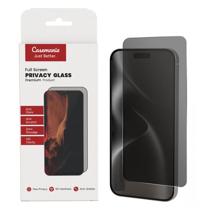 Prive Beschermglas Geschikt voor Apple iPhone 17 - 9H Privacy Screenprotector - Casemania Privacyfolie Schermbeschermer Full Screen Gehard Glas Screen Protector