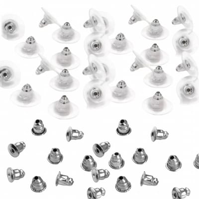 50 Oorbelstoppers-Zilverkleur-2 soorten - Charme Bijoux