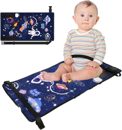 Vliegtuig Bed - Vliegstoel Extensie - Comfortabel Reizen - Stille Installatie - 77 x 44 cm - Blauw Sterrenhemel
