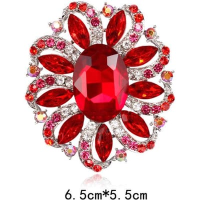 Kristallen Sieraden Broche Strass Vaste Pin Acryl Atmosferische Persoonlijkheid Dames Jas Jas Corsage gray