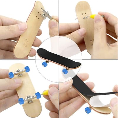 Dailygoods- Skateboard Professioneel - Mini Skateboard - Hout Esdoorn Deck - 5-laags Duurzaam - Inclusief Accessoires - Schokabsorberend - Vingerskateboard