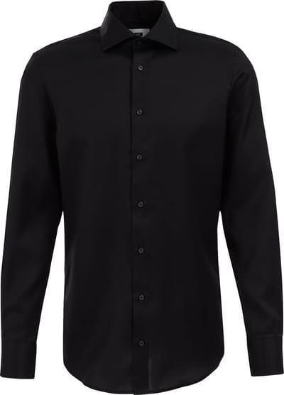 WE Fashion Heren Slim fit overhemd met structuur