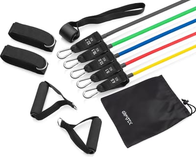 Gymtek® Theraband-set - 5 stuks, 4,5-22,7kg - Fitnessbanden, Weerstandsbanden