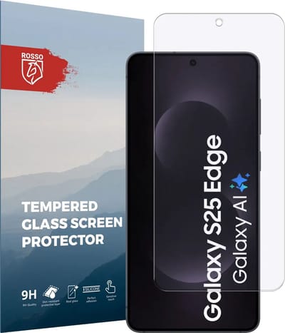 Rosso Screen Protector Geschikt voor Samsung Galaxy S25 Edge | 9H Tempered Glass | Glasplaatje | Beschermlaag | Beschermglas | 9H Hardheid