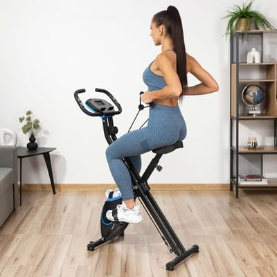Gymtek® Magnetische Hometrainer Fiets - Fitness Fiets - Home Trainer - tot 120kg - 8 Weerstandsniveaus, 4kg Vliegwielgewicht - LCD Display - FX600