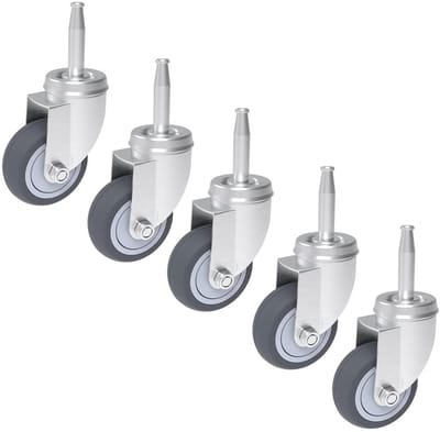 Set Wielen - Meubelwielen Zwenkwielen - Meubels Verplaatsen - Standaard Montage - 5 stuks 2 inch - Zwart