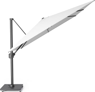 Platinum Sun & Shade – Zweefparasol – Challenger T¹ - 300x300 cm – Wit – Kantelbaar – 360° Draaibaar – 96% UV protectie