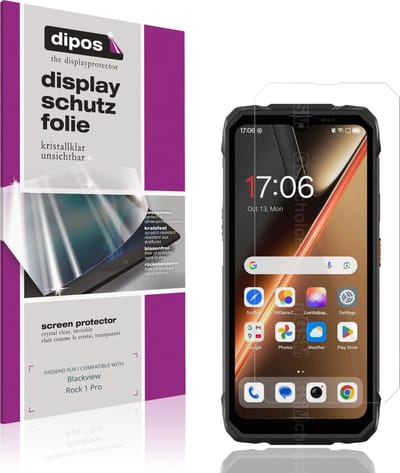 dipos – 4x Beschermfolie geschikt voor Blackview Rock 1 Pro | Krasbestendige & heldere Screenprotector Ultra-Thin
