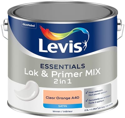 Levis - Essentials Lak & Primer Mix - Clear Orange A40 - Mengverf - 2,5 L