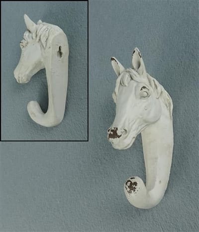 Haak Paard – Goudkleur – 3×7×13 cm – Decoratief & Functioneel