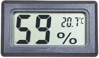 Professionele hygrometer- Zwart - Meet ook temperatuur - Voor buiten en binnen - 2 in 1 - Hygrometer