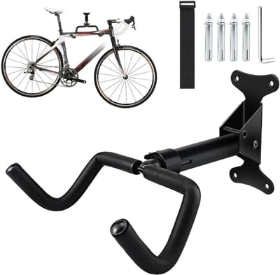 Famanu - Verstelbare fietswandhouder tot 30 kg met riemen voor extra stabiliteit