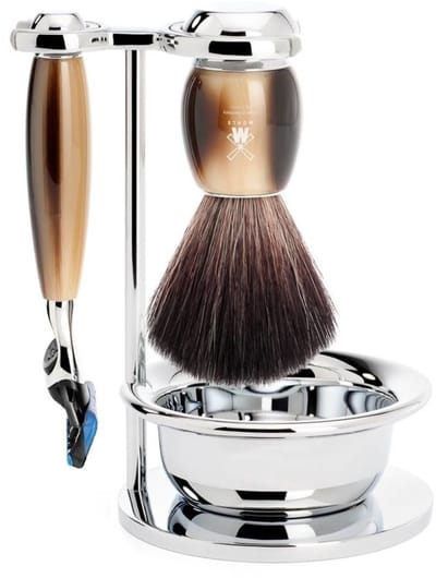 MÜHLE -Scheerset 4-delig -Vivo -Hoornbruin -Fusion