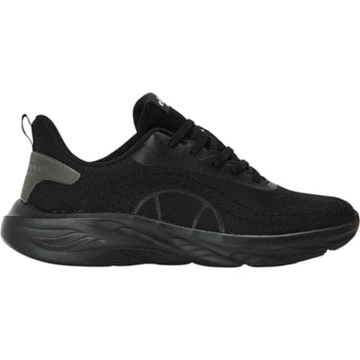 Ellesse Heren Como leren platte sportschoenen (Massief zwart)