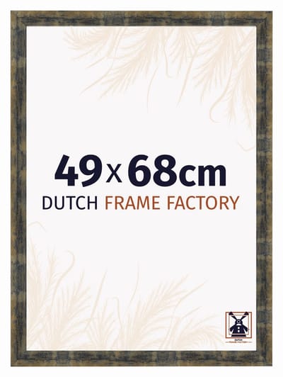 Fotolijst 49x68 cm - MDF - Blauw Goud Gemeleerd - Praag