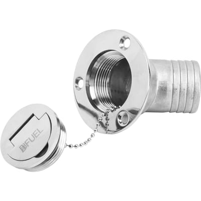 Boot Dekvuller 45 graden 316 RVS 38mm Flip Vuldeksel met Sleutelloze Dop voor Marine Jacht FUEL fuel