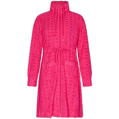 Pastunette - Badjas - Paradise Pink - Badstof - Roze - Rits - Maat XL
