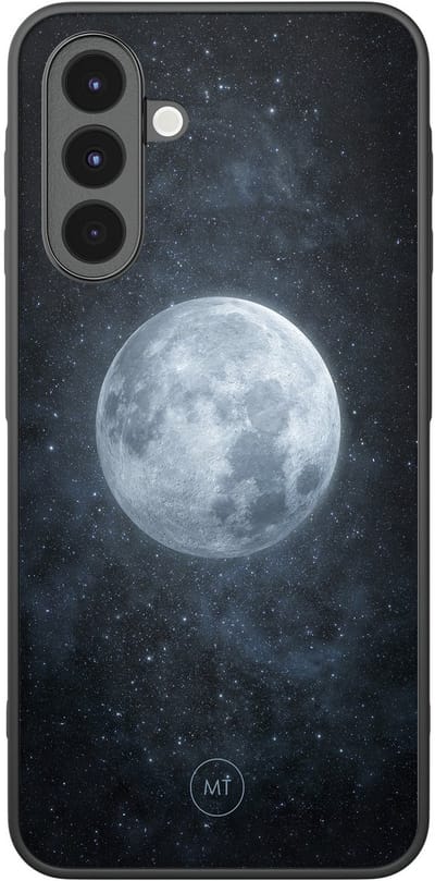 Hoesje geschikt voor Samsung Galaxy A16 - Maan - TPU Hard Case Backcover - Blauw - Mooie Telefoonhoesjes