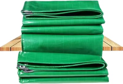 Dekzeil met zeilogen - Afdekzeil grondzeil - Waterdicht beschermen - Heavy-duty PVC materiaal - 1.5x26.5 meter - Groen