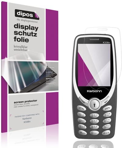 dipos – 4x Beschermfolie geschikt voor Karbonn K338n | Krasbestendige & heldere Screenprotector Ultra-Thin