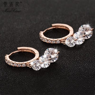 1 st Elegant Kristal Lange Oorbellen Koreaanse Temperament Eenvoudige Mode Oorbellen Zoete Wilde Oorbellen