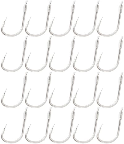 Dailygoods- Vishaken 20 Stuks - Weerhaakloze Vishaak - 45Cm Vislijn Nylon - Koolstofstaal - Hoge Sterkte - Corrosiebestendig - Vislijnen