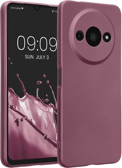 kwmobile metallic telefoonhoesje van TPU - geschikt voor Xiaomi Redmi A3 - Flexible case voor smartphone - In metallic lila