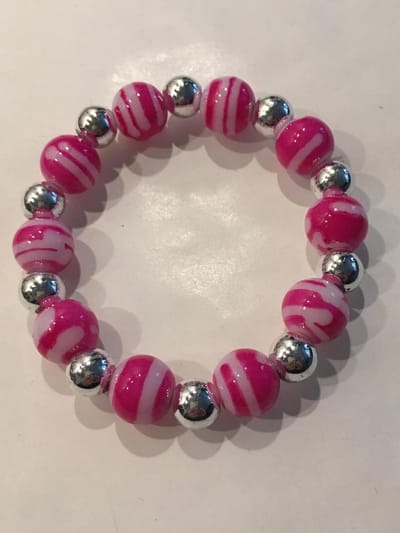 Kinderarmband kralen roze