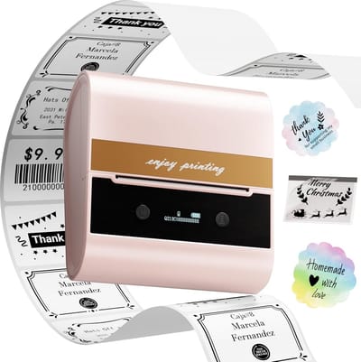 Draagbare Thermische Etikettenprinter - Bluetooth Labelprinter voor Kantoor, Barcode en Verzending
