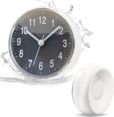 Mini Badkamerklok ( Extra Klein) - Badkamer Klok Waterdicht - Douche klok - Badkamer klok - Keukenklokje