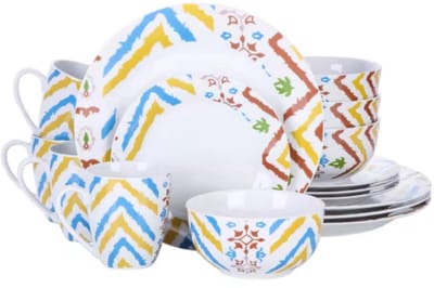 Bellavita Serviesset - 16 delig - Wit - Dinerborden - Bordenset - Diepe borden - Ontbijtborden - Servies - Keukenservies