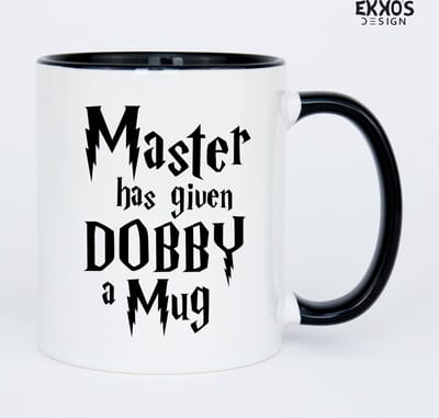 Master has given dobby a mok - Harry potter - Moederdag cadeautje - Hogwarts Legacy - Verjaardag cadeau vrouw - Cadeau voor man - Cadeau voor vrouw - Mok met tekst - Mokken - Best Cadeautjes - Koffie mok