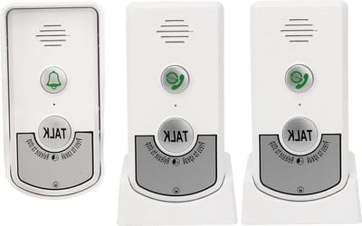Draadloze intercom deurbel met 1000m bereik waterdicht oplaadbaar - voor thuis en klaslokaal